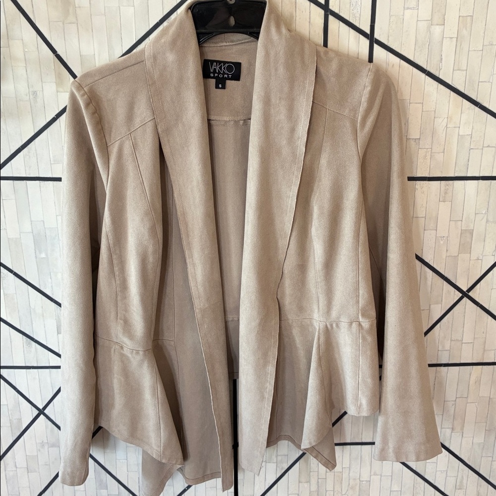 Vakko faux suede jacket Size S